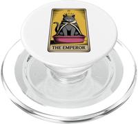 Carta de Tarot para gatos The Emperor Cute Cat Litter Box Funny Cat PopSockets PopGrip para MagSafe