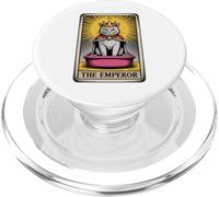 Carta de Tarot para gatos The Emperor Cute Cat Litter Box Funny Cat PopSockets PopGrip para MagSafe