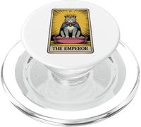 Carta de Tarot para gatos The Emperor Cute Cat Litter Box Funny Cat PopSockets PopGrip para MagSafe