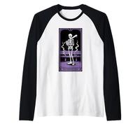 Carta de tarot The Baseball Mom para Halloween, béisbol, esqueleto, mamá Camiseta Manga Raglan
