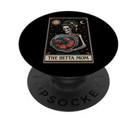 Carta de Tarot The Betta Mom Betta Fish Aquarist Aquarist Witchy PopSockets PopGrip Adhesivo