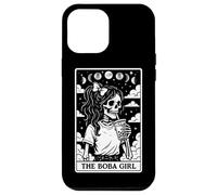 Carta de Tarot The Boba Girl Bubble Tea Milk Tea Witchy Moon Carcasa para iPhone 12 Pro MAX