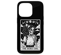 Carta de Tarot The Boba Girl Bubble Tea Milk Tea Witchy Moon Carcasa para iPhone 13 Pro