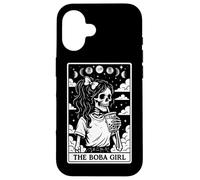 Carta de Tarot The Boba Girl Bubble Tea Milk Tea Witchy Moon Carcasa para iPhone 16