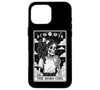 Carta de Tarot The Boba Girl Bubble Tea Milk Tea Witchy Moon Carcasa para iPhone 16 Pro MAX