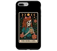 Carta de Tarot The Boba Girl Bubble Tea Milk Tea Witchy Moon Carcasa para iPhone 7 Plus/8 Plus