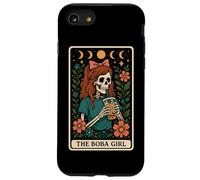 Carta de Tarot The Boba Girl Bubble Tea Milk Tea Witchy Moon Carcasa para iPhone SE (2020) / 7/8