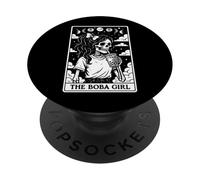 Carta de Tarot The Boba Girl Bubble Tea Milk Tea Witchy Moon PopSockets PopGrip Adhesivo