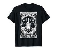 Carta de Tarot The Boba Tea Bubble Tea Milk Tea Witchy Moon Camiseta
