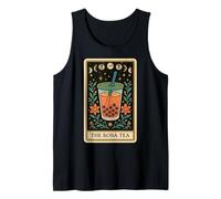 Carta de Tarot The Boba Tea Bubble Tea Milk Tea Witchy Moon Camiseta sin Mangas