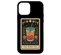 Carta de Tarot The Boba Tea Bubble Tea Milk Tea Witchy Moon Carcasa para iPhone 12 Mini