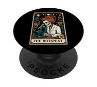 Carta de Tarot The Botanist Botany Gardening Plant Witchy Moon PopSockets PopGrip Adhesivo