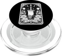 Carta de Tarot The Bubble Tea Boba Milk Tea Witchy Moon PopSockets PopGrip para MagSafe