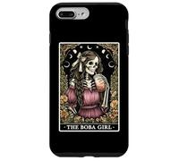 Carta de Tarot The Bubble Tea Boba Tea Milk Tea Skeleton Witchy Carcasa para iPhone 7 Plus/8 Plus