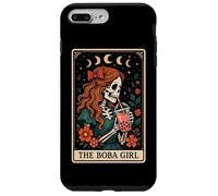Carta de Tarot The Bubble Tea Boba Tea Milk Tea Skeleton Witchy Carcasa para iPhone 7 Plus/8 Plus