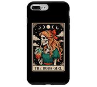 Carta de Tarot The Bubble Tea Boba Tea Milk Tea Skeleton Witchy Carcasa para iPhone 7 Plus/8 Plus