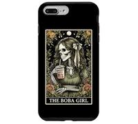 Carta de Tarot The Bubble Tea Boba Tea Milk Tea Skeleton Witchy Carcasa para iPhone 7 Plus/8 Plus
