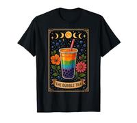 Carta de Tarot The Bubble Tea Boba Tea Milk Tea Witchy Moon Camiseta