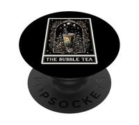 Carta de Tarot The Bubble Tea Boba Tea Milk Tea Witchy Moon PopSockets PopGrip Adhesivo