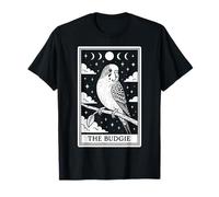 Carta de Tarot The Budgie Budgerigar Parrot Witchy Moon Camiseta