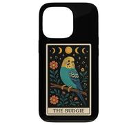 Carta de Tarot The Budgie Budgerigar Parrot Witchy Moon Carcasa para iPhone 13 Pro