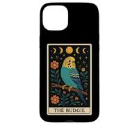 Carta de Tarot The Budgie Budgerigar Parrot Witchy Moon Carcasa para iPhone 15 Plus