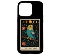 Carta de Tarot The Budgie Budgerigar Parrot Witchy Moon Carcasa para iPhone 15 Pro MAX