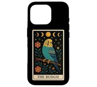 Carta de Tarot The Budgie Budgerigar Parrot Witchy Moon Carcasa para iPhone 16 Pro