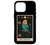 Carta de Tarot The Budgie Budgerigar Parrot Witchy Moon Carcasa para iPhone 16 Pro MAX