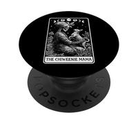 Carta de Tarot The Chiweenie Mama Dog Mom Skeleton Moon PopSockets PopGrip Adhesivo