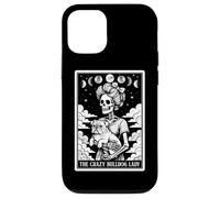 Carta de Tarot The Crazy Bulldog Lady Dog con Forma de Esqueleto, Luna Bruja Carcasa para iPhone 12/12 Pro