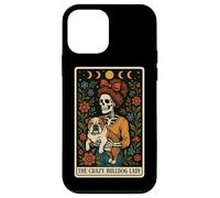 Carta de Tarot The Crazy Bulldog Lady Dog con Forma de Esqueleto, Luna Bruja Carcasa para iPhone 12 Mini