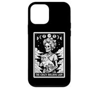 Carta de Tarot The Crazy Bulldog Lady Dog con Forma de Esqueleto, Luna Bruja Carcasa para iPhone 12 Mini