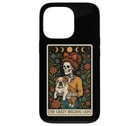 Carta de Tarot The Crazy Bulldog Lady Dog con Forma de Esqueleto, Luna Bruja Carcasa para iPhone 13 Pro