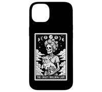 Carta de Tarot The Crazy Bulldog Lady Dog con Forma de Esqueleto, Luna Bruja Carcasa para iPhone 14 Plus