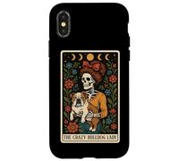 Carta de Tarot The Crazy Bulldog Lady Dog con Forma de Esqueleto, Luna Bruja Carcasa para iPhone X/XS