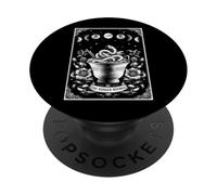 Carta de Tarot The Danger Noodle Ball Python Snake Moon PopSockets PopGrip Adhesivo
