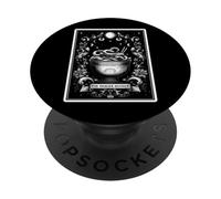 Carta de Tarot The Danger Noodle Ball Python Snake Moon PopSockets PopGrip Adhesivo