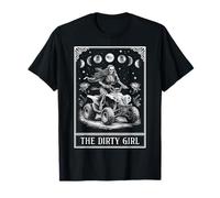 Carta de Tarot The Dirty Girl ATV 4 Wheeler Skeleton Witchy Moon Camiseta