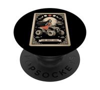Carta de Tarot The Dirty Girl ATV 4 Wheeler Skeleton Witchy Moon PopSockets PopGrip Adhesivo
