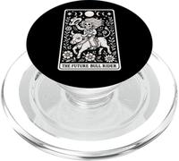 Carta de Tarot The Future Bull Rider Bull Rider Bull Riding Cowboy Skeleton PopSockets PopGrip para MagSafe