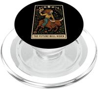 Carta de Tarot The Future Bull Rider Bull Rider Bull Riding Cowboy Skeleton PopSockets PopGrip para MagSafe