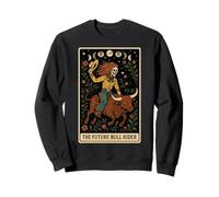Carta de Tarot The Future Bull Rider Bull Rider Bull Riding Cowboy Skeleton Sudadera