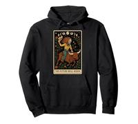 Carta de Tarot The Future Bull Rider Bull Rider Bull Riding Cowboy Skeleton Sudadera con Capucha