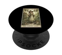 Carta de Tarot The Garden Lady Botanist Gardening PopSockets PopGrip Adhesivo