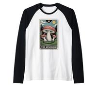 Carta de Tarot The Mushroom Cottagecore Funny Mushroom Lover Camiseta Manga Raglan