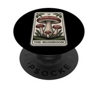 Carta de Tarot The Mushroom Cottagecore Funny Mushroom Lover PopSockets PopGrip Adhesivo