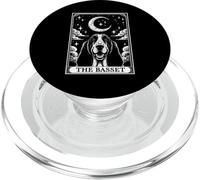 Carta de Tarot Vintage Crescent Moon Basset Hound Dog Mom PopSockets PopGrip para MagSafe