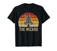 Carta de Tarot Vintage de Cottagecore Wizard Frog Dark Academia Camiseta gráfica económica, Hombre, Negro, M