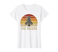 Carta de Tarot Vintage de Cottagecore Wizard Frog Dark Academia Camiseta gráfica económica, Mujer, Blanco, L